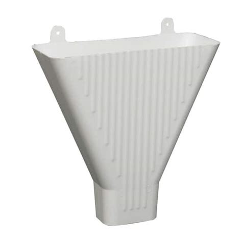 Amerimax Home Products In X In White Vinyl Downspout Funnel