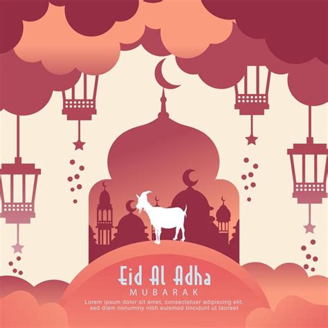 Fundo Vetorial Gratuito Para A Celebra O Do Eid Aladha Vetor Premium