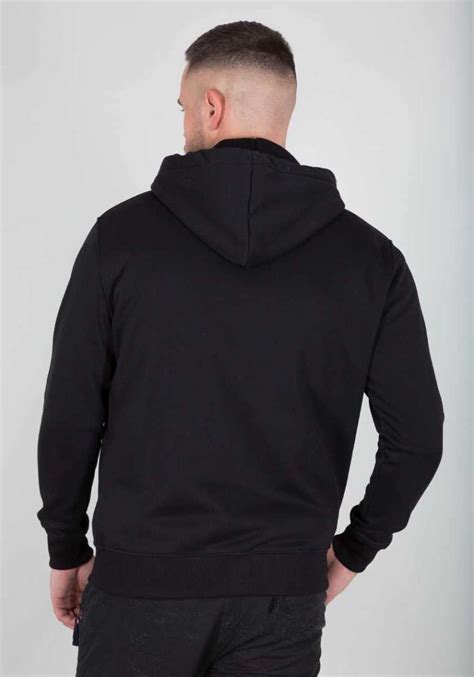 Buy Alpha Industries Basic Zip Hoodie Black Scandinavian Fashion Store