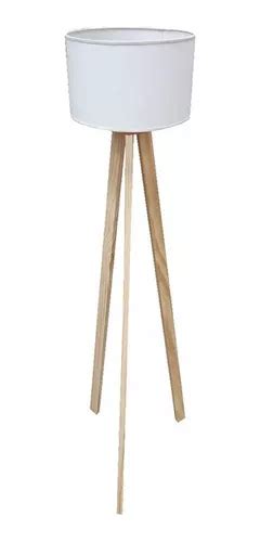 Lampara Tripode Nordico Escandinavo Madera Natural Mundopino Env O Gratis