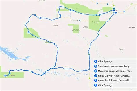 Alice Springs Uluru Itinerary Map Australia S Red Center Road Trip