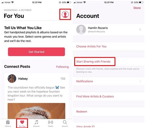 How To Create Apple Music Profile In Ios 11 Beebom