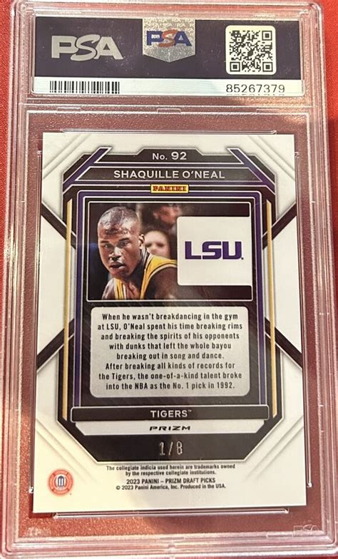 Prizm Draft Picks Shaquille Oneal Green Choice Ebay