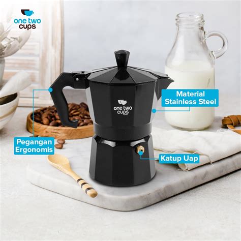 Jual Mokapot One Two Cups 150ml Espresso Coffee Maker Moka Pot Teko