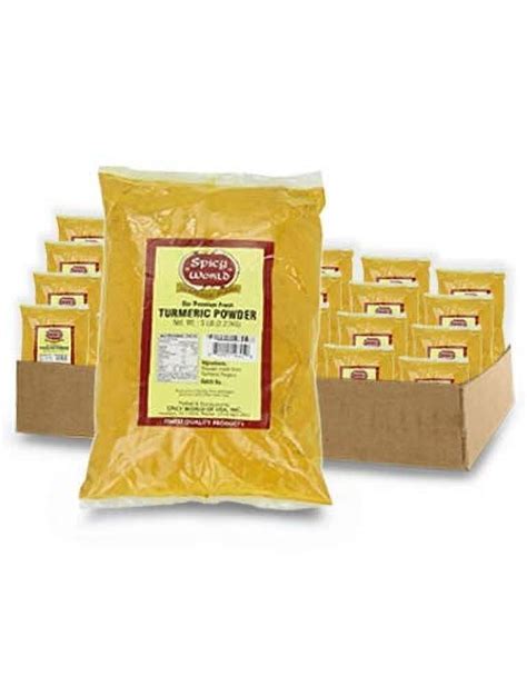 Spicy World Turmeric Powder 5 Pound Bulk Bag Indian Turmeric Root