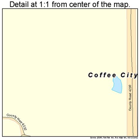 Coffee City Texas Street Map 4815820