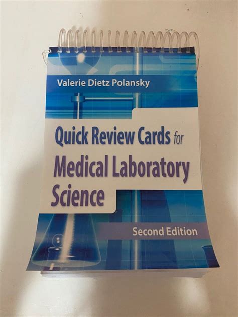 Quick Review Cards For Medical Laboratory Science 2nd Ed Valerie Dietz