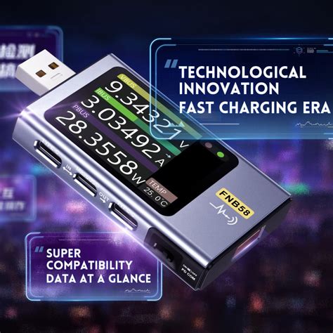 Fnirsi Fnb Usb Voltage Current Meter Voltmeter Ammeter Type C Fast