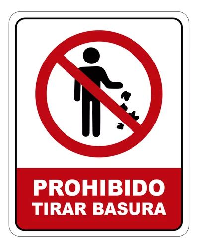 Se Alamiento Letrero Prohibido Tirar Basura X Cm Meses Sin Inter S