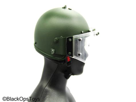 Spetsnaz Mvd Osn Vityaz Green Helmet Wface Shield Blackopstoys