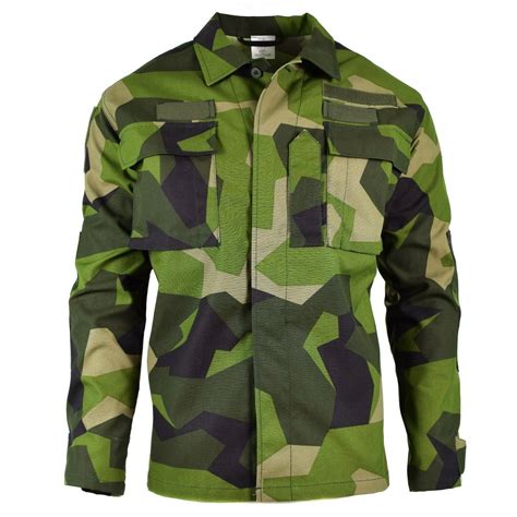 Original Swedish Army M90 Jacket Splinter Camouflage Field Combat Shirt