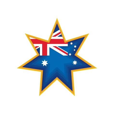 Australia Flag In Star 4800235 Vector Art At Vecteezy