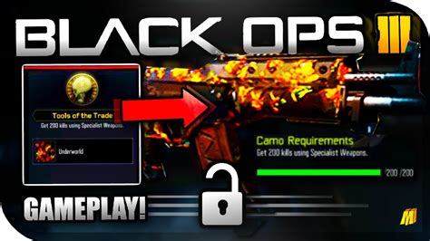 New Underworld Camo Unlocked Gameplay New Rare Dlc Camo Contract Unlocked Black Ops 3 First