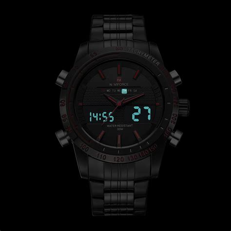 Naviforce NF9024 Black Men Quartz Digital Watch