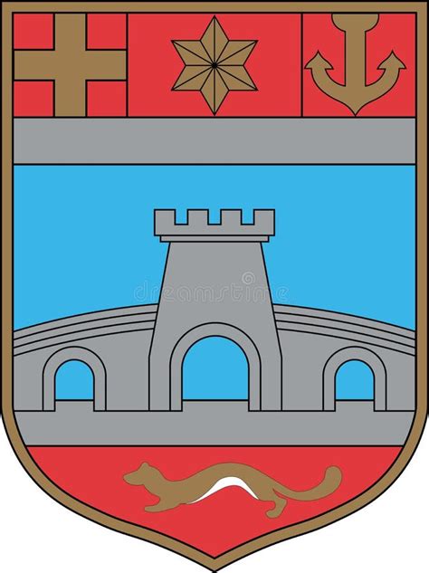 Coat of Arms of Osijek-Baranja County in Croatia Stock Vector ...