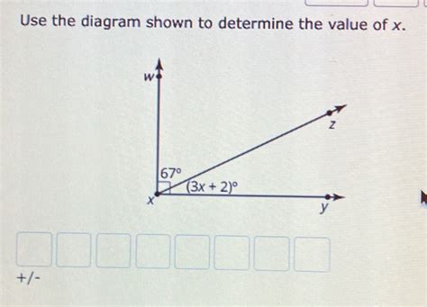 Solved Use The Diagram Shown To Determine The Value Of X Math