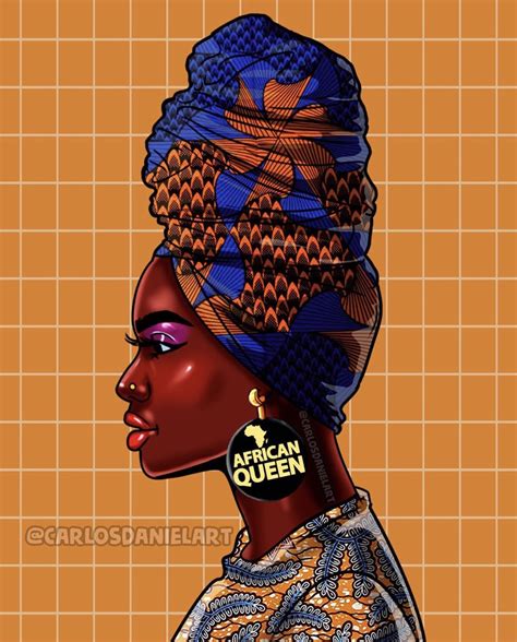 Illustration: African Queen by Carlos Daniel – All Things Ankara by ...