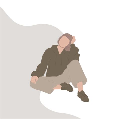 Flat Vector People Illustration People Clipart 10 Person Sitting People ...