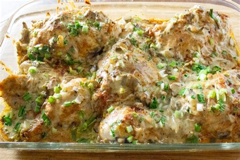 Chicken And Cream Of Mushroom Soup Baked Two Kooks In The Kitchen