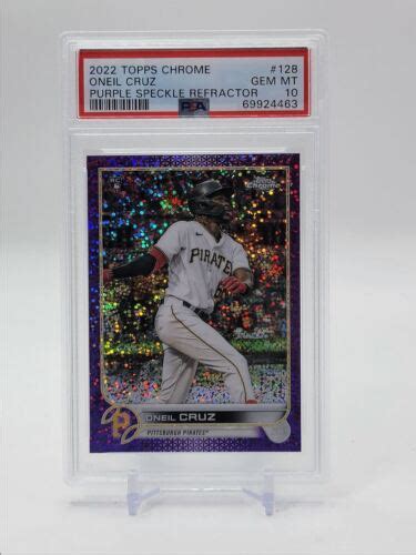 ONEIL CRUZ 2022 TOPPS CHROME PURPLE SPECKLE ROOKIE RC 299 PSA 10 Q1887