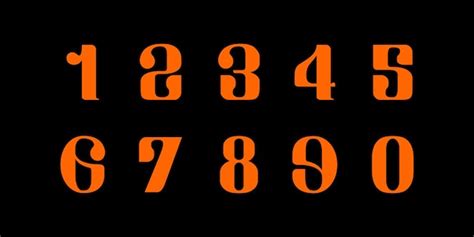 Premium Vector Number Font Font Of Numbers In Classical Style With