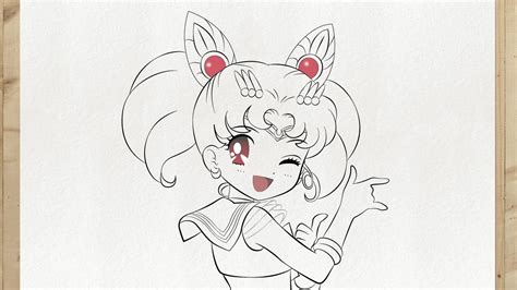 How To Draw Sailor Chibi Moon Step By Step Very Easy For Beginners Youtube