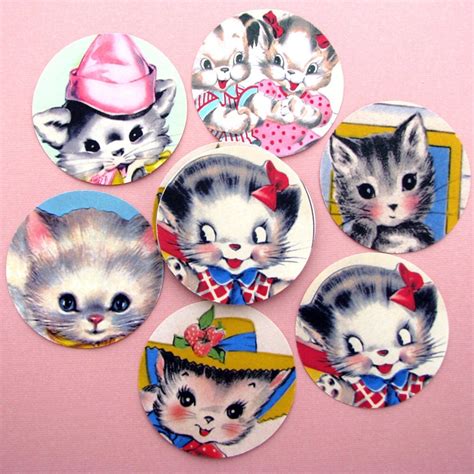 Cat Stickers Cute Vintage