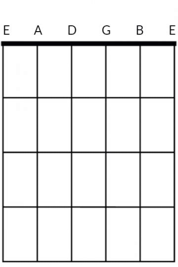 Blank Guitar Chord Chart Grid