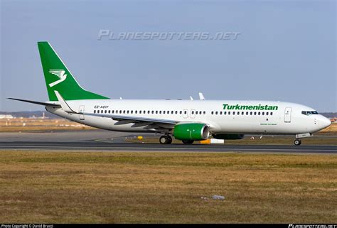 EZ A017 Turkmenistan Airlines Boeing 737 82K WL Photo By David Bracci