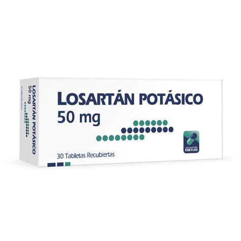 Losartan Potásico 50 Mg · 30 Tabletas Recubiertas