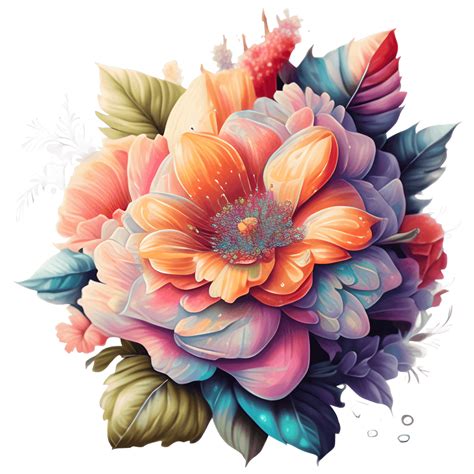 Beautiful Light Flowery Painting · Creative Fabrica