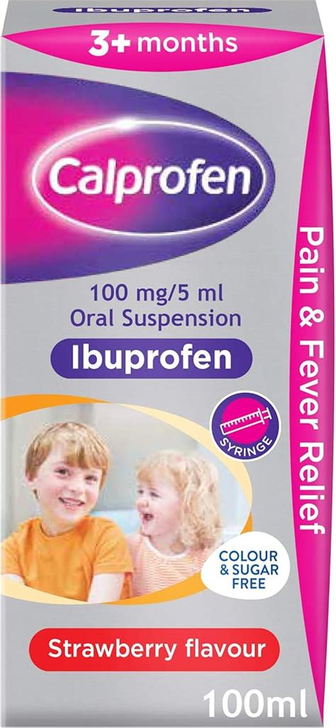 Calprofen Ibuprofen Suspension Sugar And Colour Free Pain And Fever Relief For 3 Months