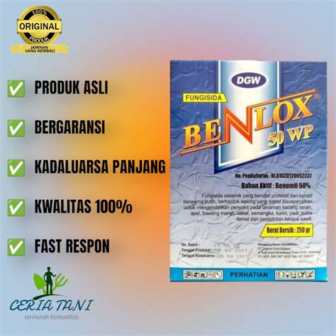 Jual FUNGISIDA BENLOX 50WP 250 Gr Shopee Indonesia