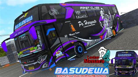 MOD BUSSID TERBARU SHARE LIVERY BUS PO HARYANTO BASUDEWA KODE NAME