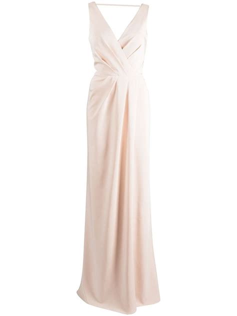 Marchesa Notte Bridesmaids Vestido De Festa Longo Efeito Amassado