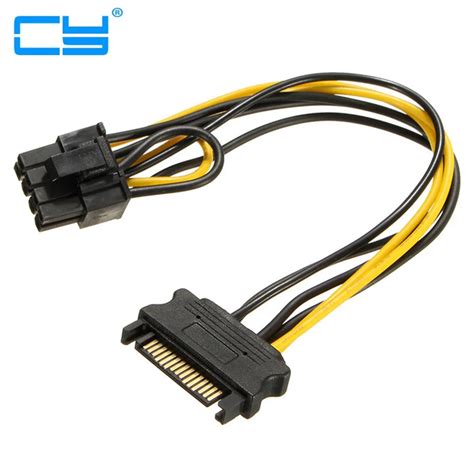 10pcs 15pin Sata Male To 8pin62 Pci E Power Supply Cable Cable 20cm