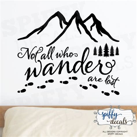 Not All Who Wander Are Lost J R R Tolkien Vinyl Wall Decal Sticker Decor Quote Trees Spiffy