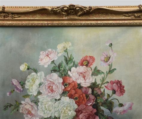 Antiques Atlas Oil On Canvas Still Life Of Flowers