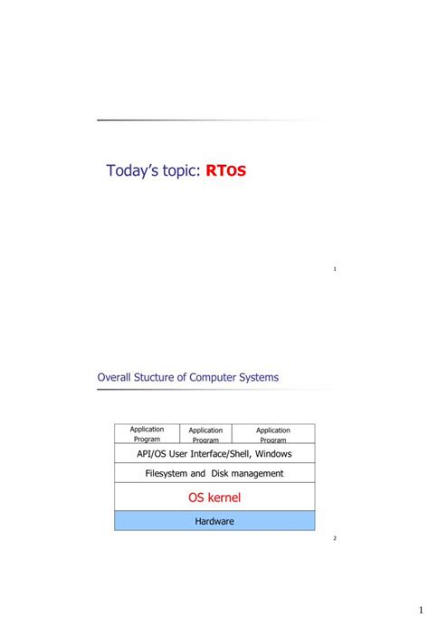 PDF Todays Topic RTOS Uppsala University RTLinux Real Time