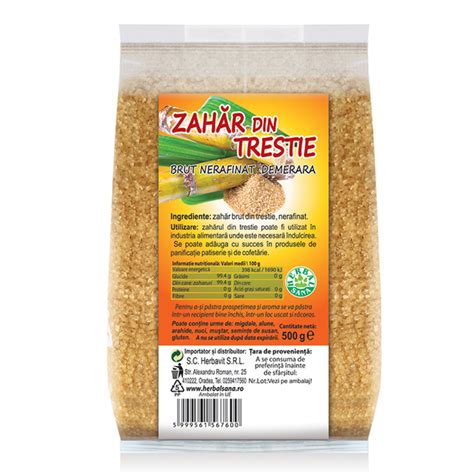 Zahar Din Trestie Brut Nerafinat G Herbal Sana Bebe Tei