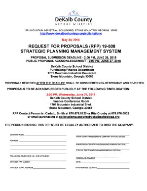 Fillable Online Beta Dekalb K Ga Final Rfp Strategic Planning