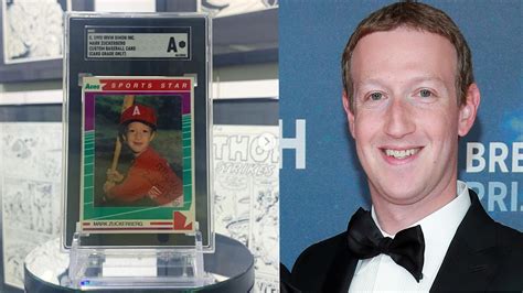 Mark Zuckerberg Signed Little League Baseball Card Will Go Up For Auction Fox Business