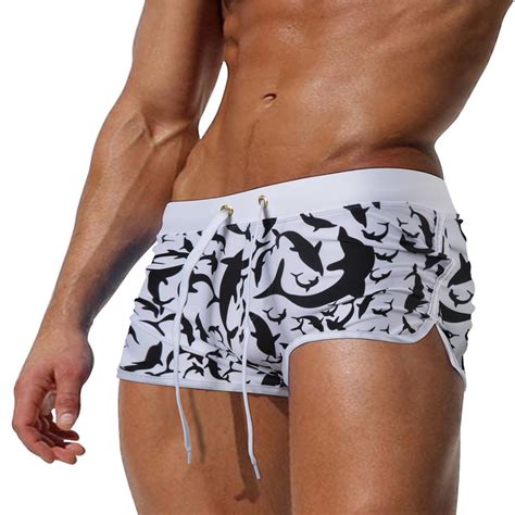 Fashion Men Breathable Trunks Pants Beach Print Running Swimming