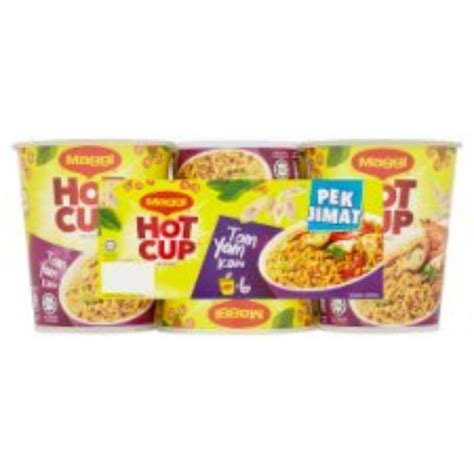 Maggi Hot Cup Tom Yam Kaw Flavour Instant Noodles 6 X 61g Shopee