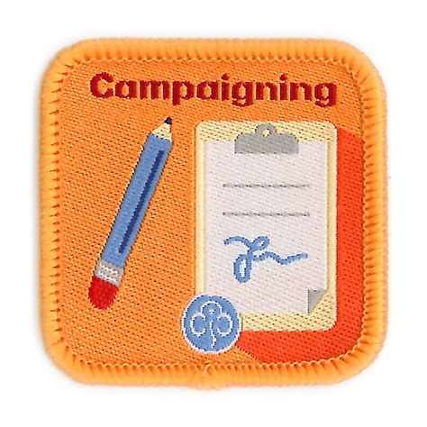 Guides Campaigning Woven Badge Girlguiding North West England Shop