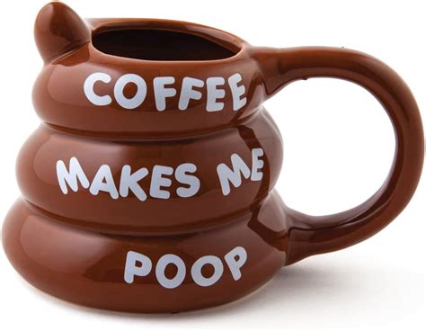 Funny Guy Mugs Coffee Makes Me Poop Ceramic Coffee Mug