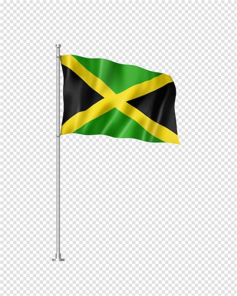 Premium PSD Jamaican Flag Isolated On White