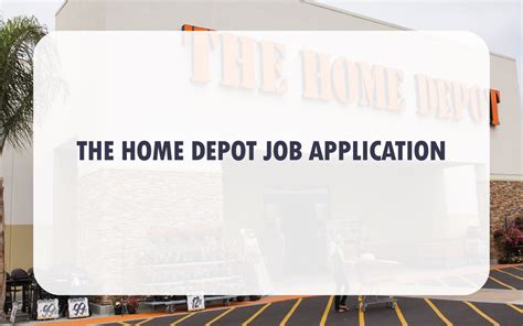 The Home Depot Job Application Monetary Ideas