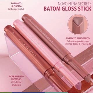 Batom Gloss Estick Nina Secrets Eudora Shopee Brasil