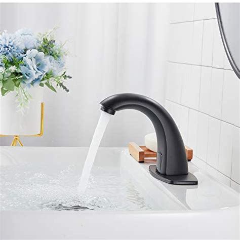 GGStudy Automatic Sensor Touchless Bathroom Sink Faucet With Hole Cover